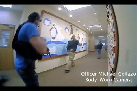 police cam from nashville shooting|Body camera footage shows officers engage Nashville school。